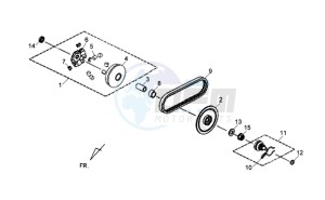 JET 4 R50 drawing CLUTCH / V BELT