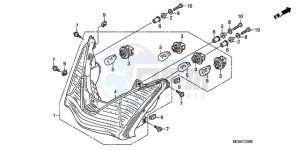 ST1300A9 France - (F / ABS CMF MME) drawing REAR COMBINATION LIGHT