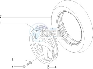 LX 150 4T USA drawing Front wheel