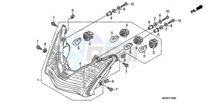 ST1300A9 CH / ABS MME - (CH / ABS MME) drawing REAR COMBINATION LIGHT