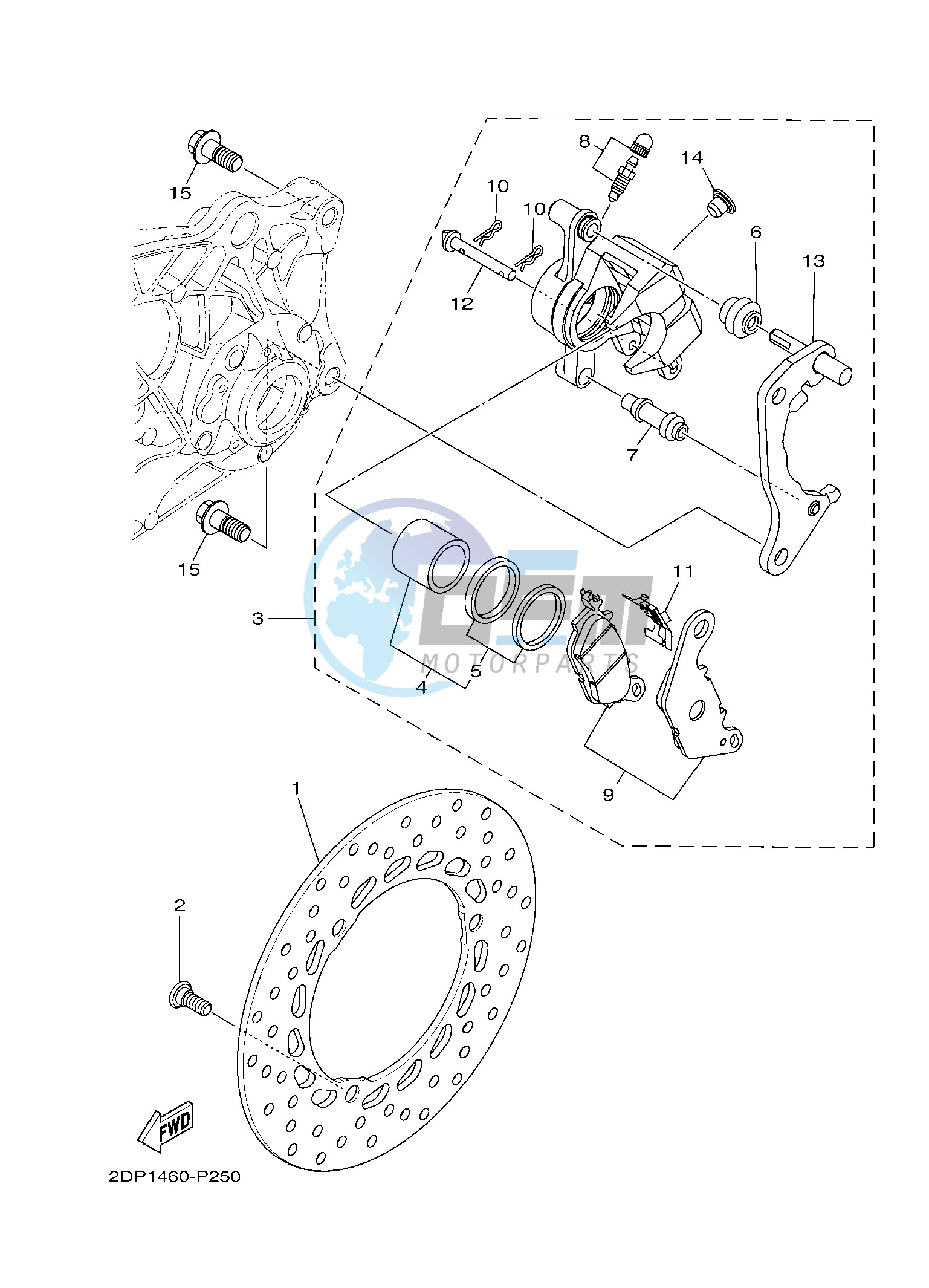 REAR BRAKE CALIPER