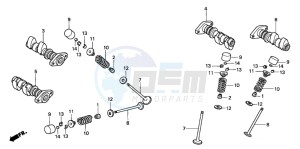 XL1000V VARADERO drawing CAMSHAFT/VALVE