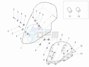 MP3 300 ie lt Touring drawing Windshield