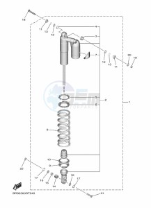 YZ450F (B2W2) drawing REAR SUSPENSION