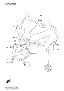 GSX-R1000 EU drawing FUEL TANK FRONT COVER (YKV,YVZ)