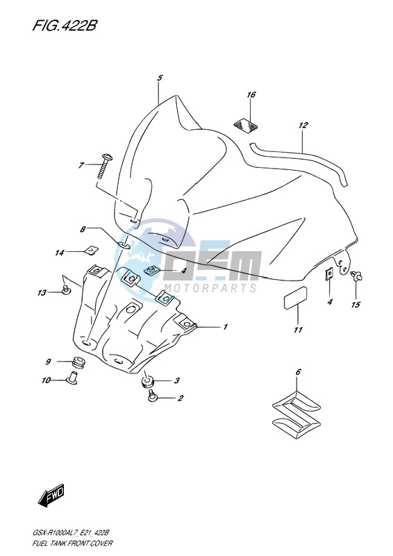 FUEL TANK FRONT COVER (YKV,YVZ)