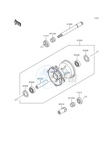 KX 250 K [KX250] (K2) [KX250] drawing FRONT HUB