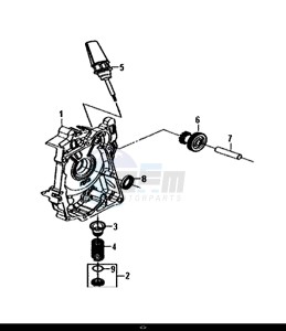 ORBIT II 50 (45 KM/H) (AE05W8-EU) (L8-M0) drawing R. CRANK CASE COVER