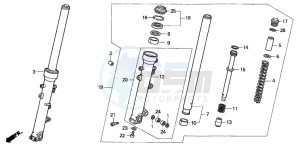 XL1000VA VARADERO drawing FRONT FORK (XL1000V)