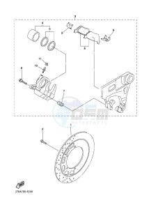 XVS1300A MIDNIGHT STAR (11C9) drawing REAR BRAKE CALIPER