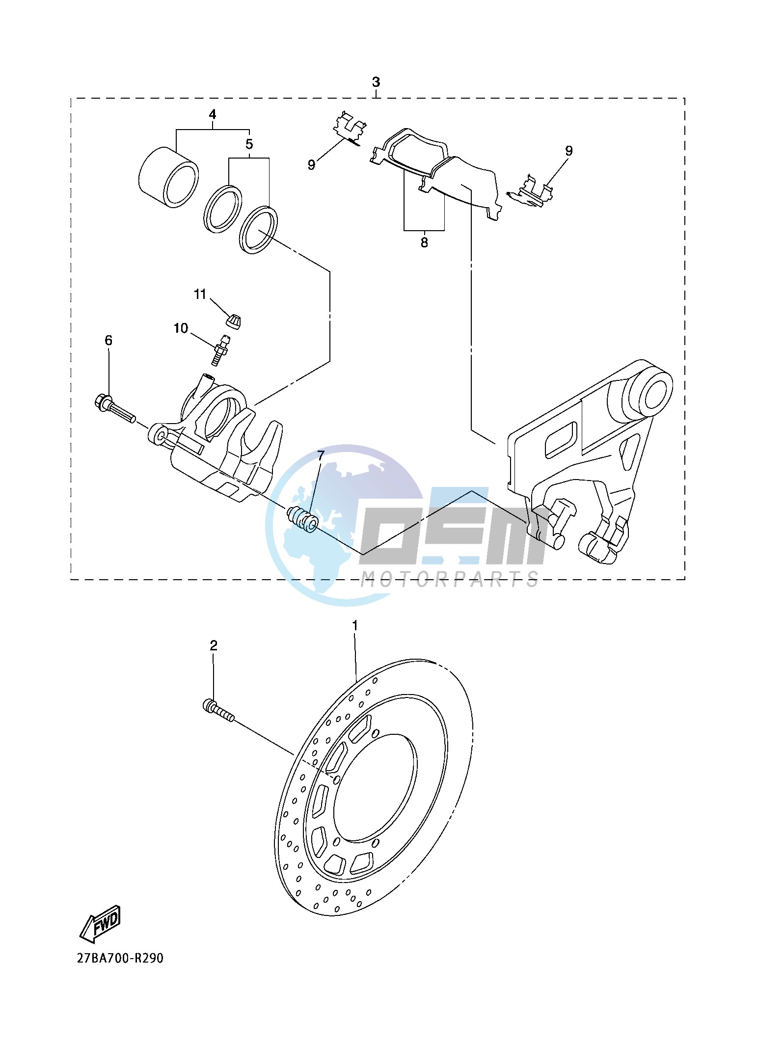 REAR BRAKE CALIPER