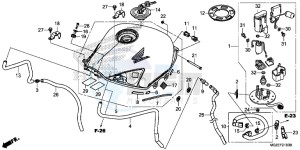 CB500FAD CB500F ABS Continue » UK - (E) drawing FUEL TANK/ FUEL PUMP