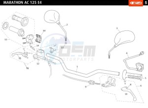 MARATHON-125-E4-AC-SM-RED drawing HANDLEBARS