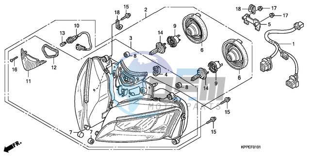 HEADLIGHT (CBR125RW7/RW9/RWA)