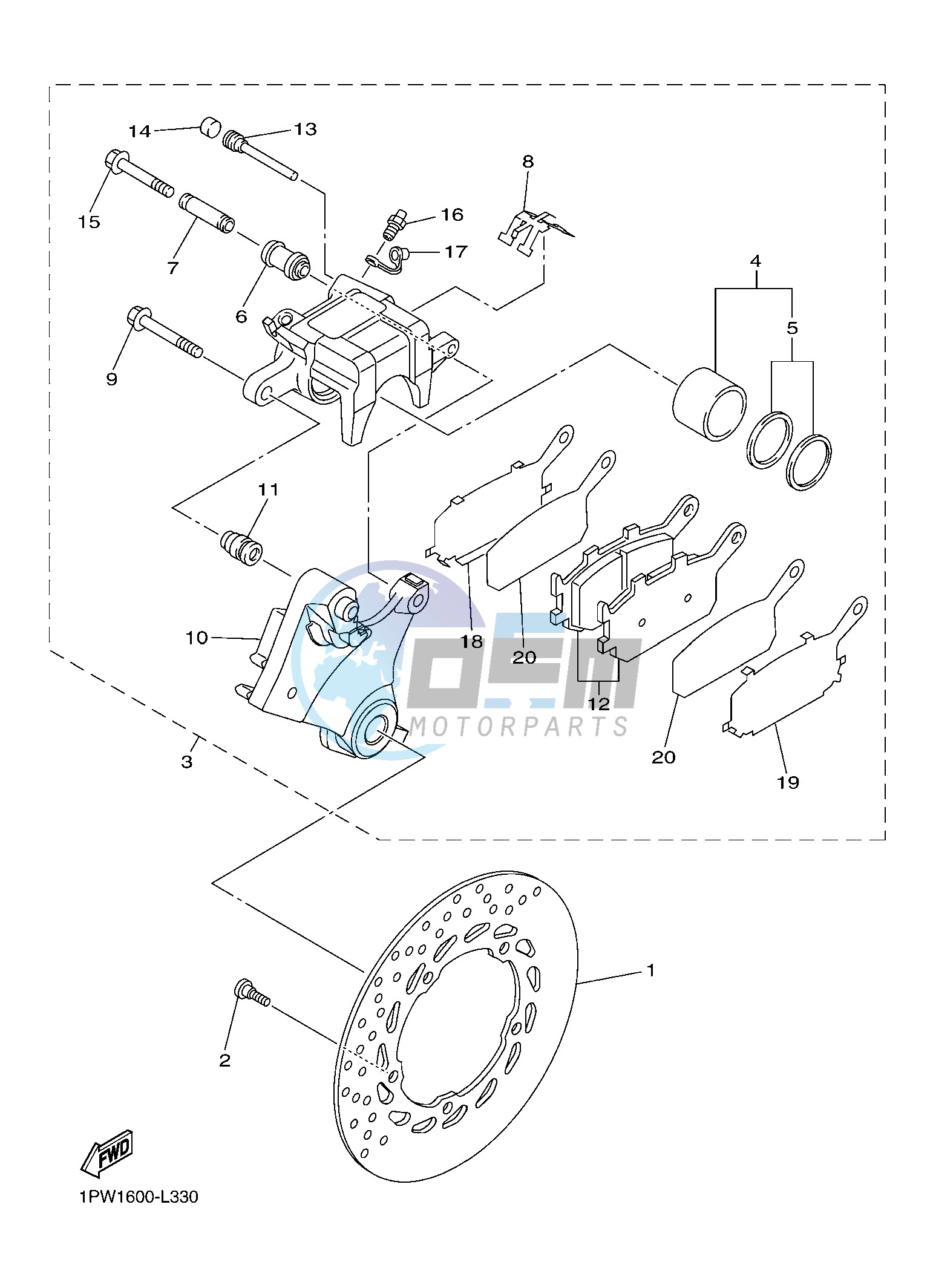 REAR BRAKE CALIPER