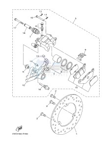 YZF-R3A 321 R3 (B02D) drawing REAR BRAKE CALIPER