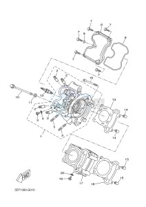 MT125A MT-125 ABS (5D7D) drawing CYLINDER HEAD