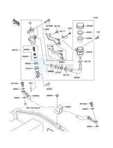 Z1000 ZR1000B7F FR GB XX (EU ME A(FRICA) drawing Rear Master Cylinder