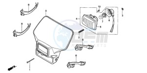 XR200R drawing HEADLIGHT