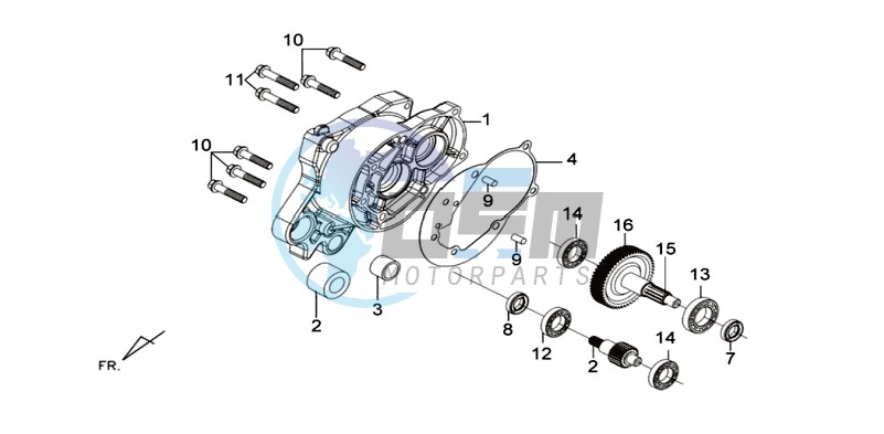 CRANKCASE R / DRIVE SHAFT