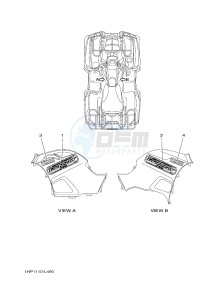 YFM700FWAD YFM7FGPHD GRIZZLY 700 EPS HUNTER (1HPS) drawing GRAPHICS