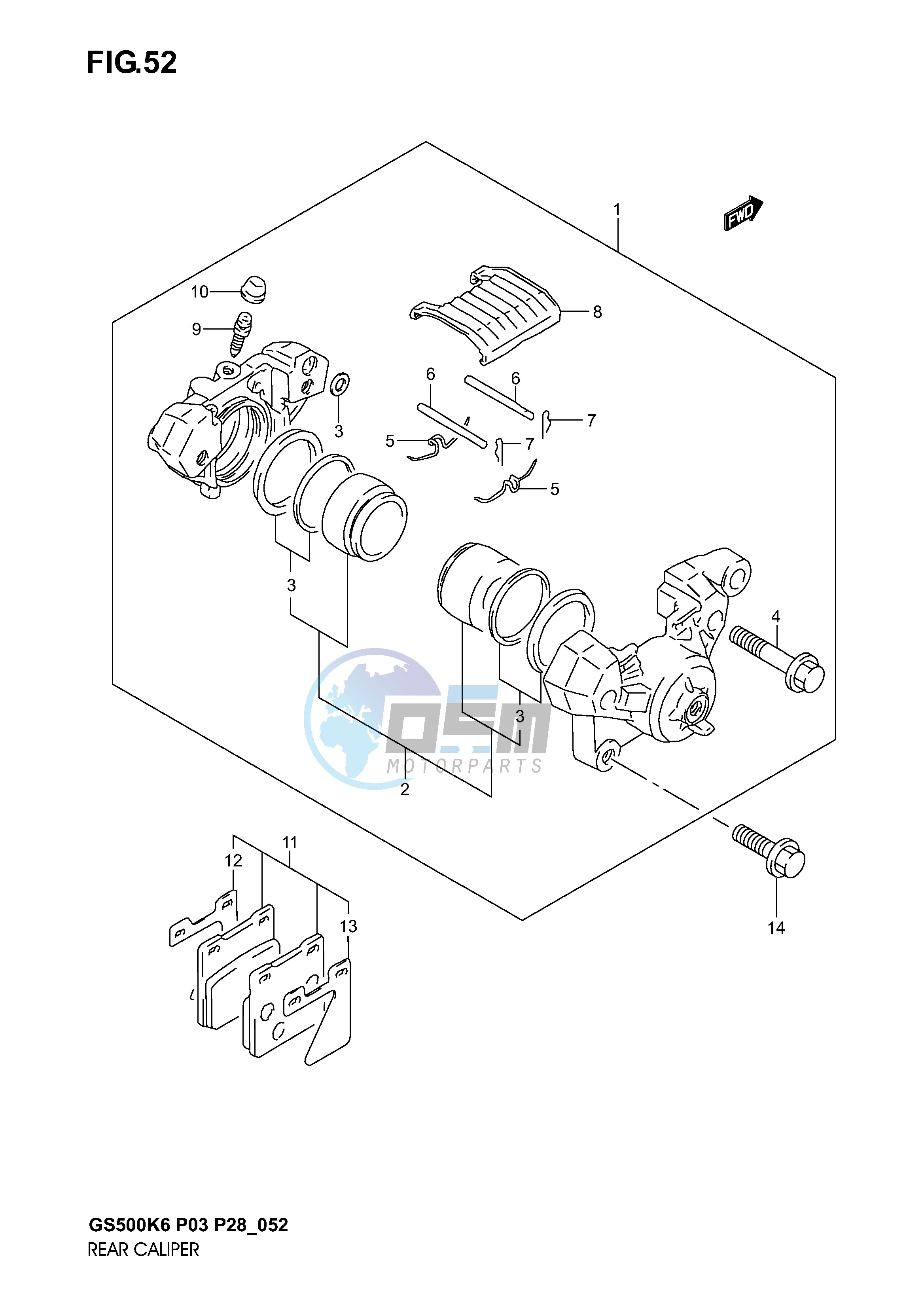 REAR CALIPER (MODEL K3)