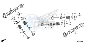 GL1800BD F6B Bagger - GL1800BD UK - (E) drawing CAMSHAFT/VALVE