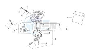 Scarabeo 50 2t (eng. Minarelli) drawing Carburettor II