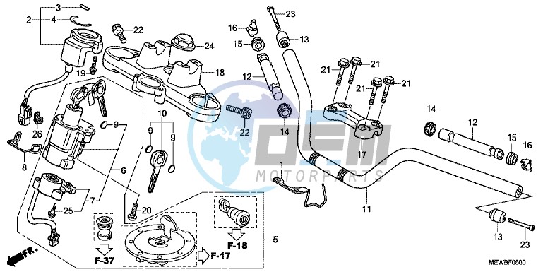 HANDLE PIPE/ TOP BRIDGE