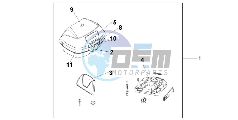 KIT TOP BOX 45L