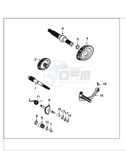 TWEET 125 C PRO drawing GEARBOX AND KICKSTART