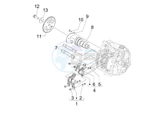 MP3 400 rl Touring drawing Camshaft - Rocking levers support unit