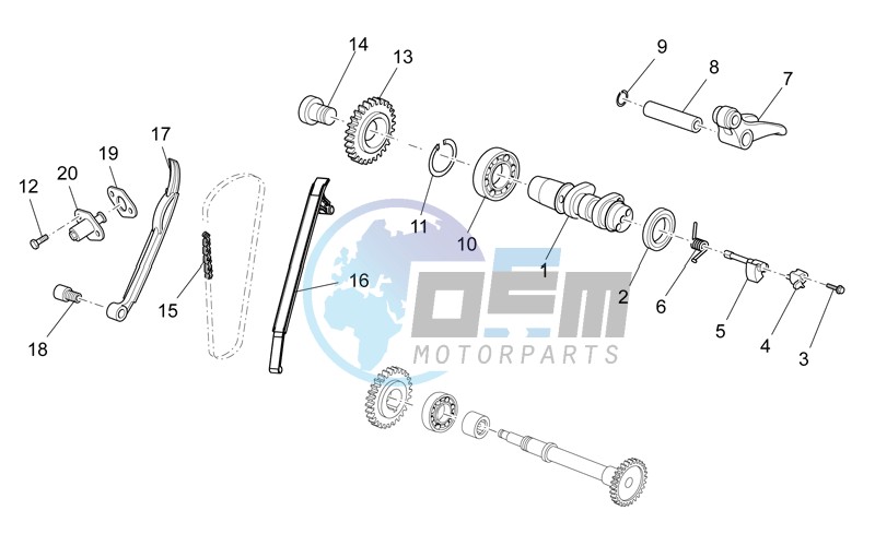 Rear cylinder timing system