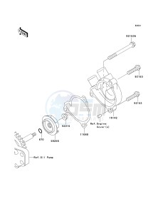 KLX 300 A [KLX300R] (A6F-A7A) A6F drawing WATER PUMP