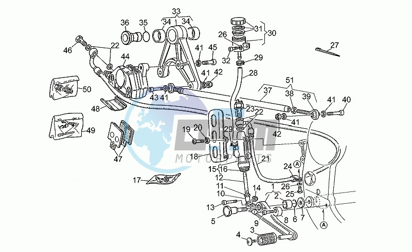 Rear brake system