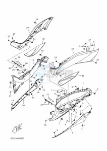 CZD300-A XMAX 300 (BBA2) drawing STAND & FOOTREST 2