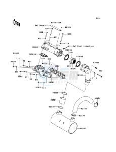 JET SKI ULTRA 300X JT1500HBF EU drawing Muffler(s)