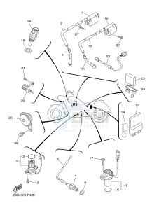 XVS1300CU XVS1300 CUSTOM XVS1300 CUSTOM (2SSA) drawing ELECTRICAL 1