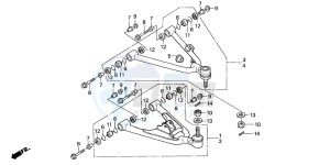 TRX450ER drawing FRONT ARM