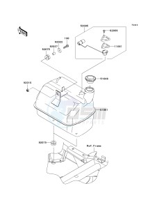 KAF 400 B [MULE 600] (B6F-B9F) B6F drawing FUEL TANK-- CN,US- -