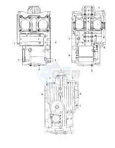 KZ 400 S [SPECIAL] (S) [SPECIAL] drawing CRANKCASE BOLT & STUD PATTERN -- 75 S- -