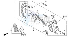 CBF1000 drawing L. FRONT BRAKE CALIPER (CBF1000A/T/S)