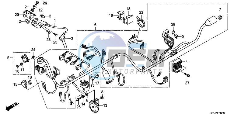 WIRE HARNESS (CBR250R)