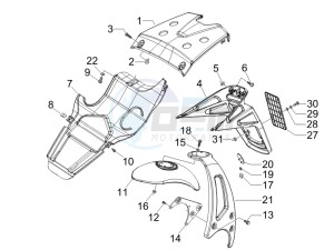 Runner 50 Pure Jet Race drawing Rear cover - Splash guard