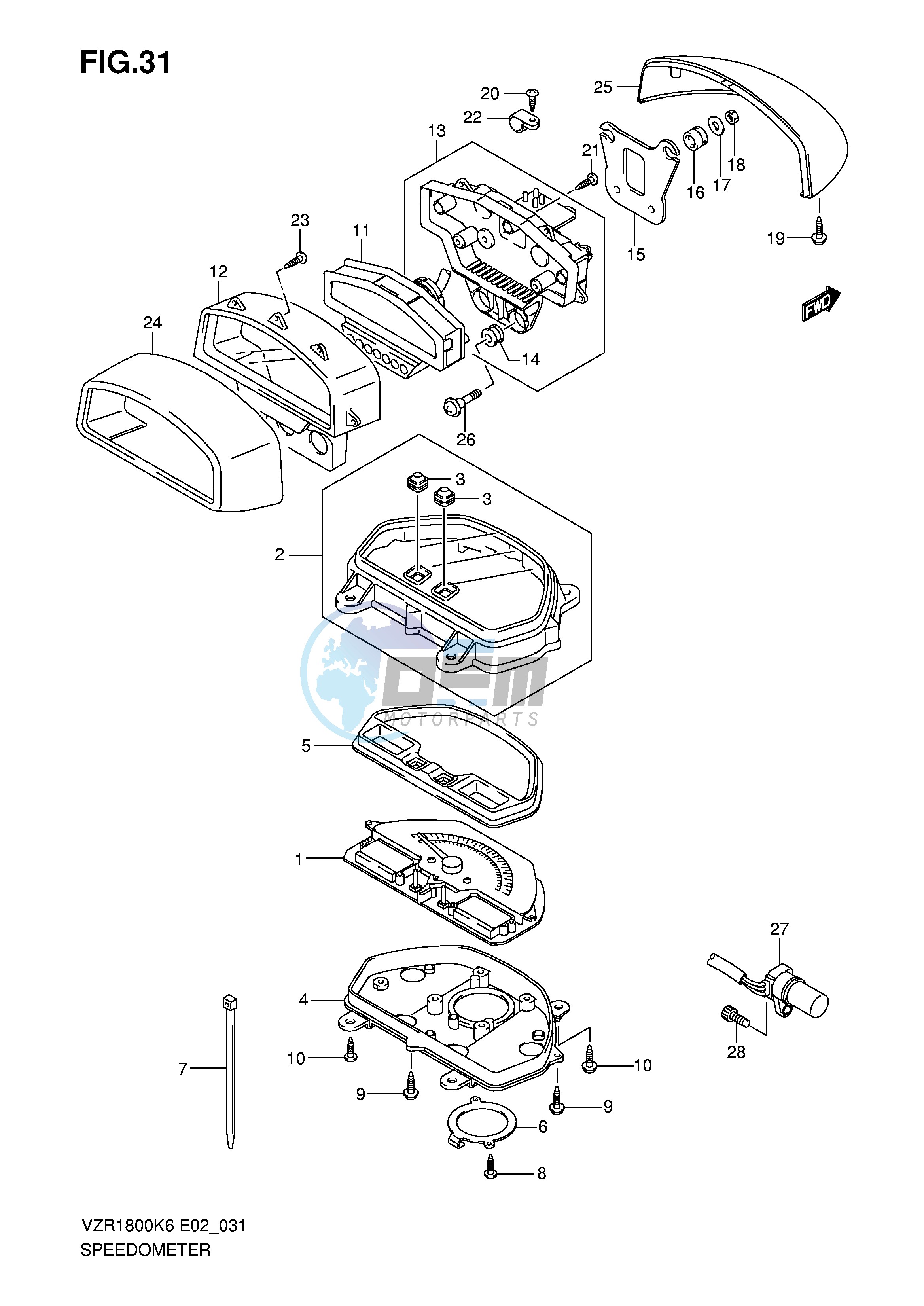 SPEEDOMETER (VZR1800K6 K7 U2K7)