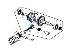 FIDDLE II 50 45KMH NEW ENGINE drawing CRANKSHAFT