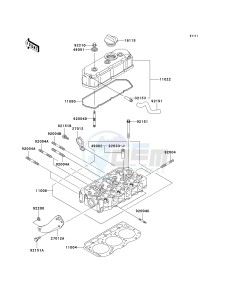 KAF 950 B [MULE 3010 DIESEL 4X4] (B2-B3) [MULE 3010 DIESEL 4X4] drawing CYLINDER HEAD