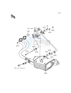 ER-6F EX650EEF XX (EU ME A(FRICA) drawing Muffler(s)