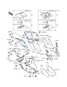 ZX 600 E [NINJA ZX-6] (E1-E3) [NINJA ZX-6] drawing COWLING LOWERS -- ZX600-E2- -