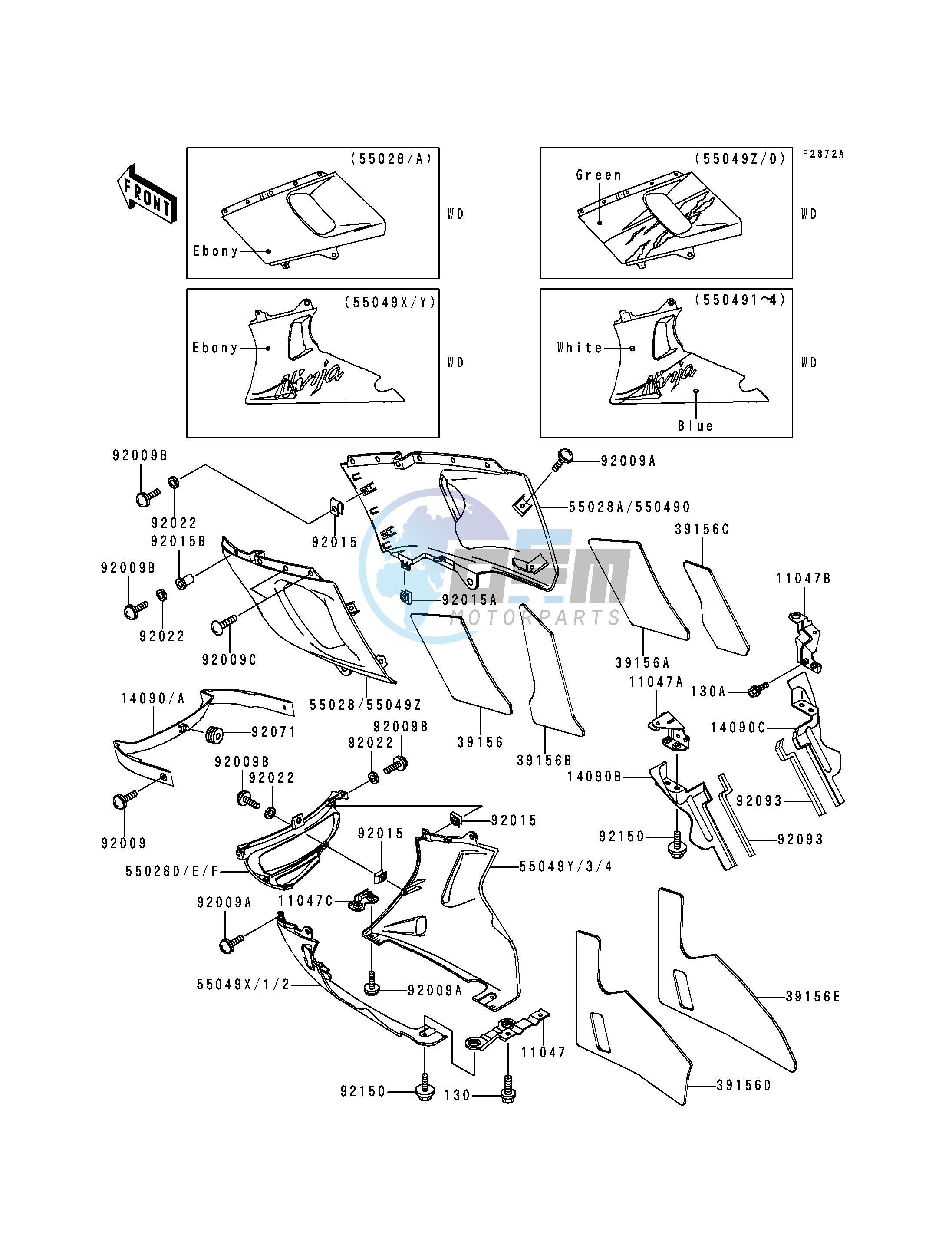 COWLING LOWERS -- ZX600-E2- -